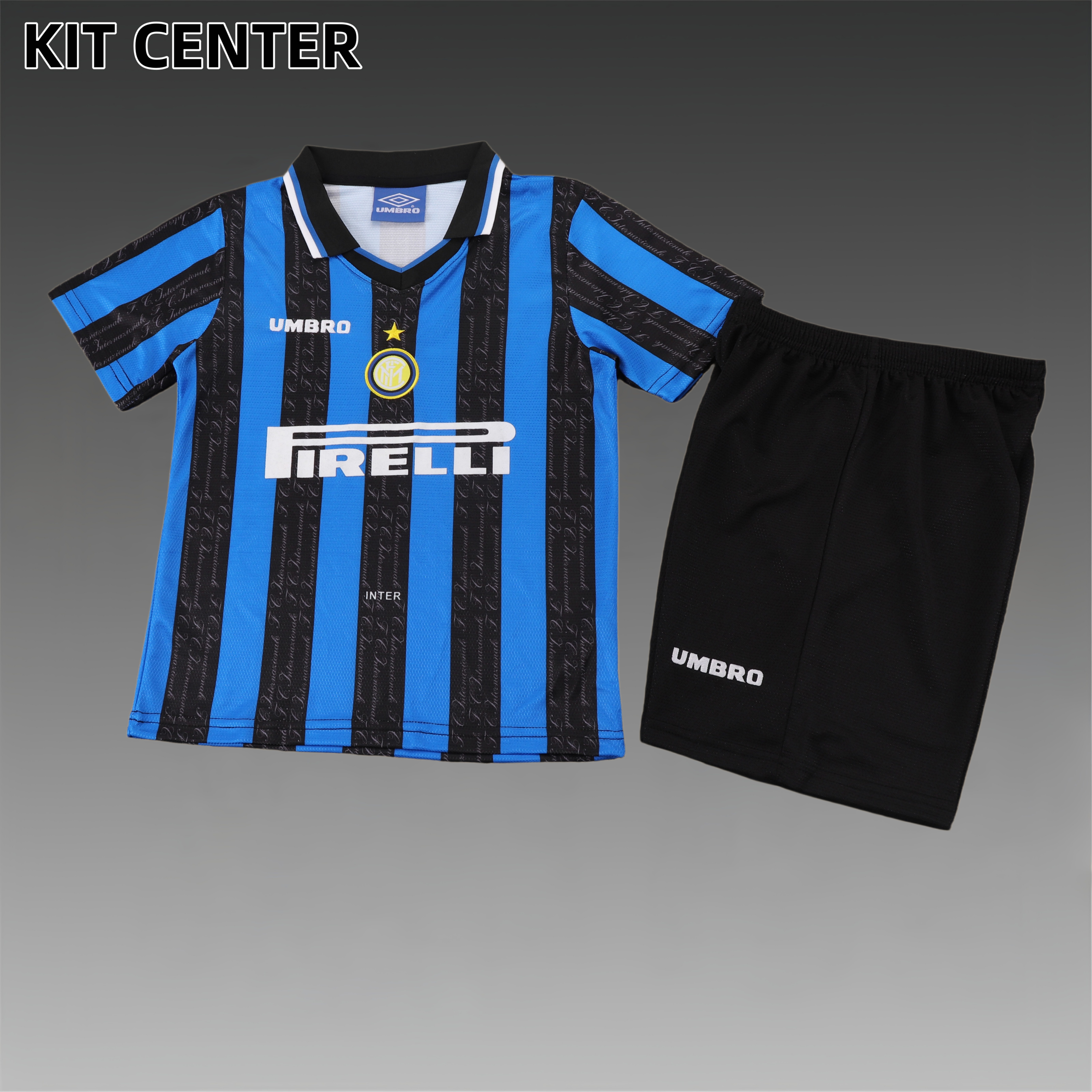 1997/1998 Inter Milan home Retro Football Shirt Kids Kit