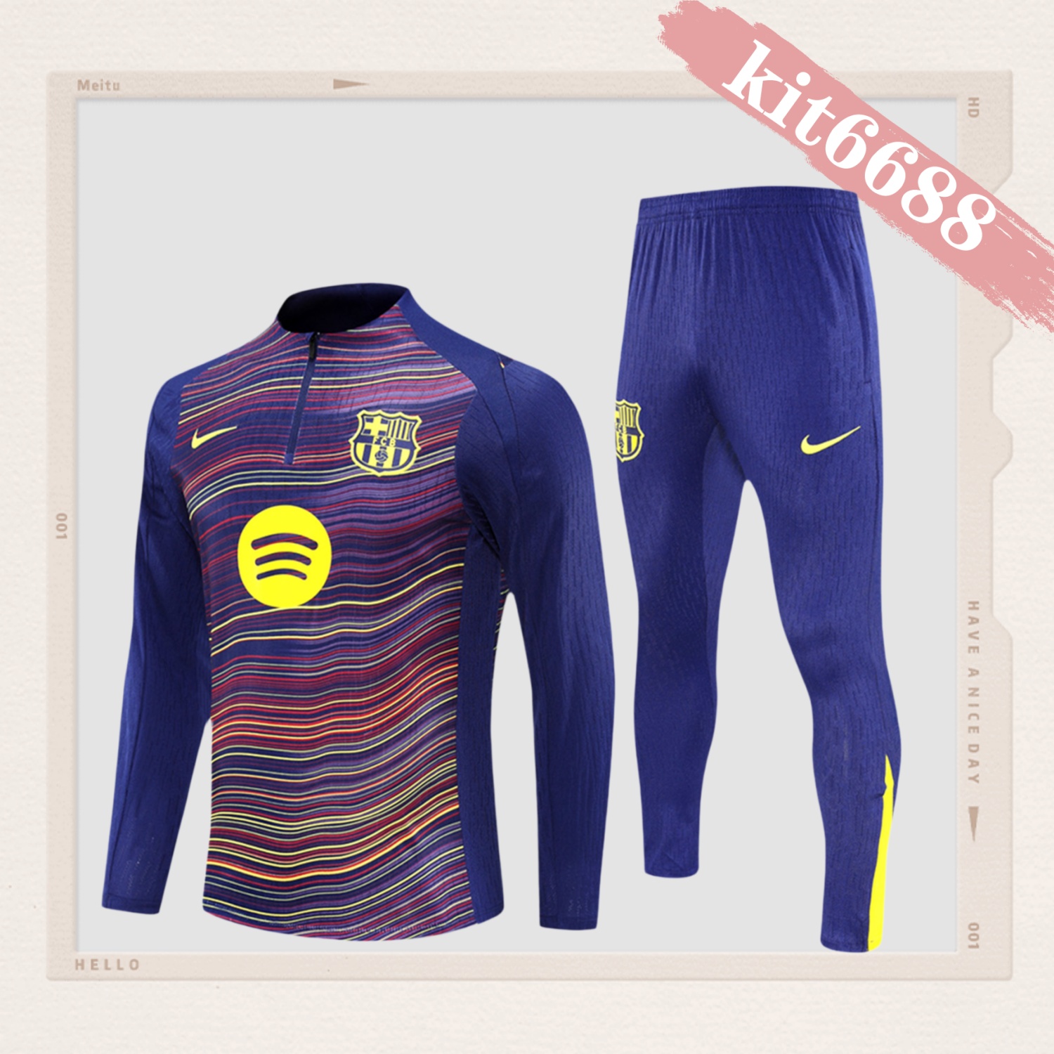 2025/2026 Barcelona Adults Half-Zip Training Kits (Adults Kit)