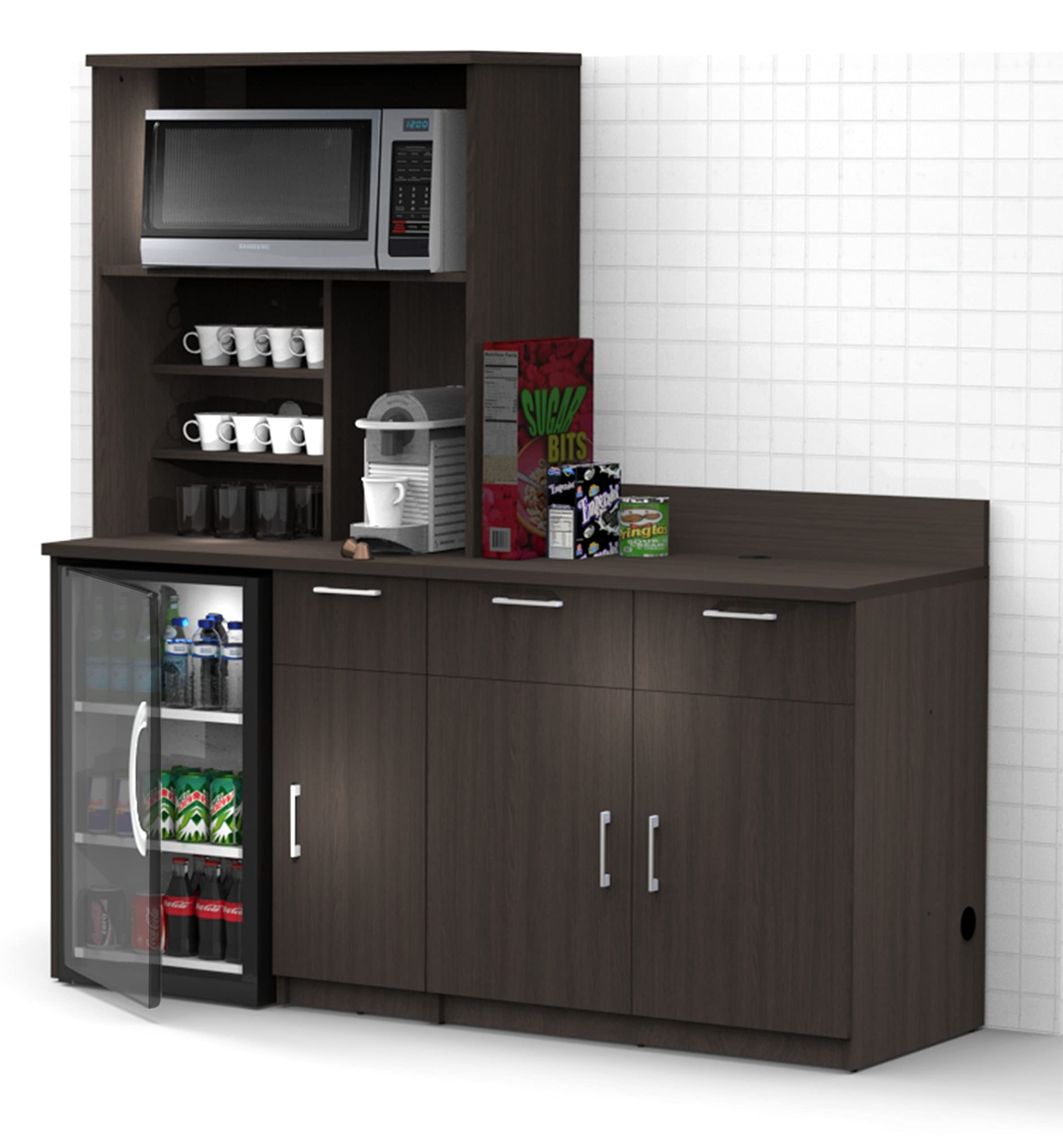 Coffee Break Lunch Room Furniture Buffet Model 2130 BREAKTIME 3 Piece Group Color Espresso