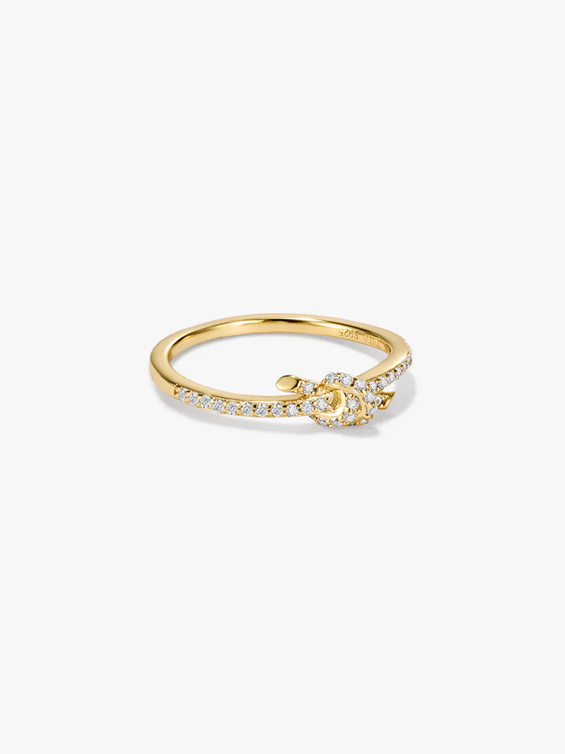 Knot Half Pave Ring