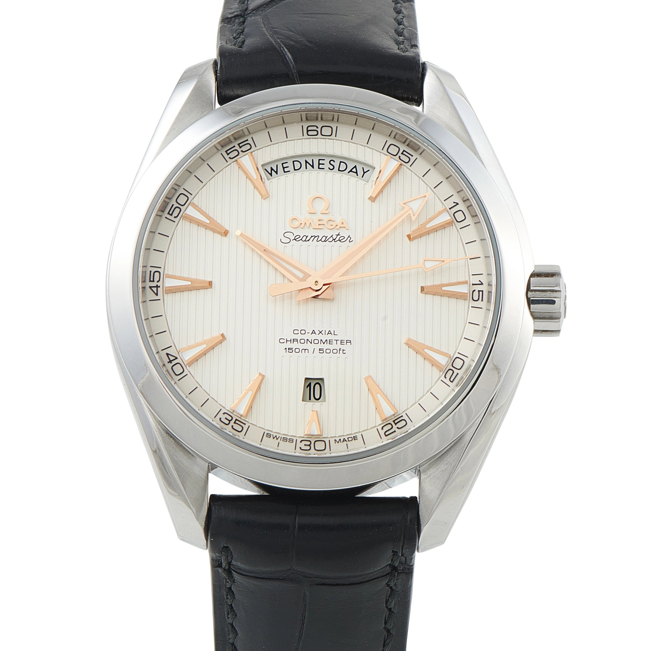 OmegaSeamaster Aqua Terra Silver Teak Dial Steel Watch 231.13.42.22.02.001