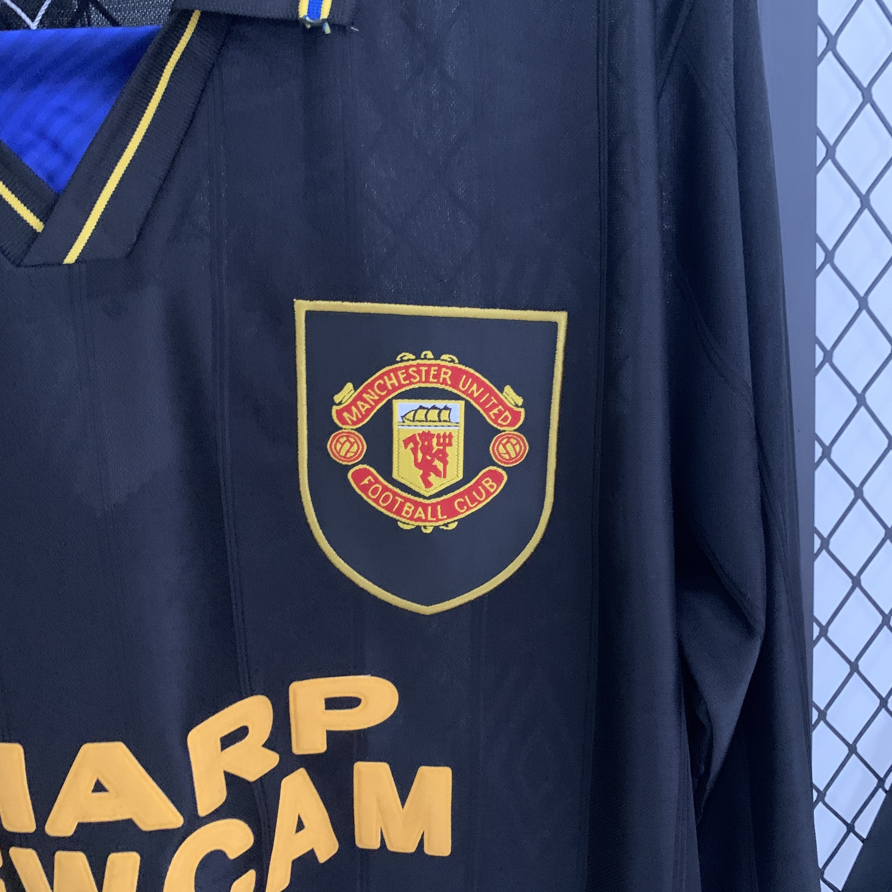 93/94 Manchester United Away long sleeved retro football jersey