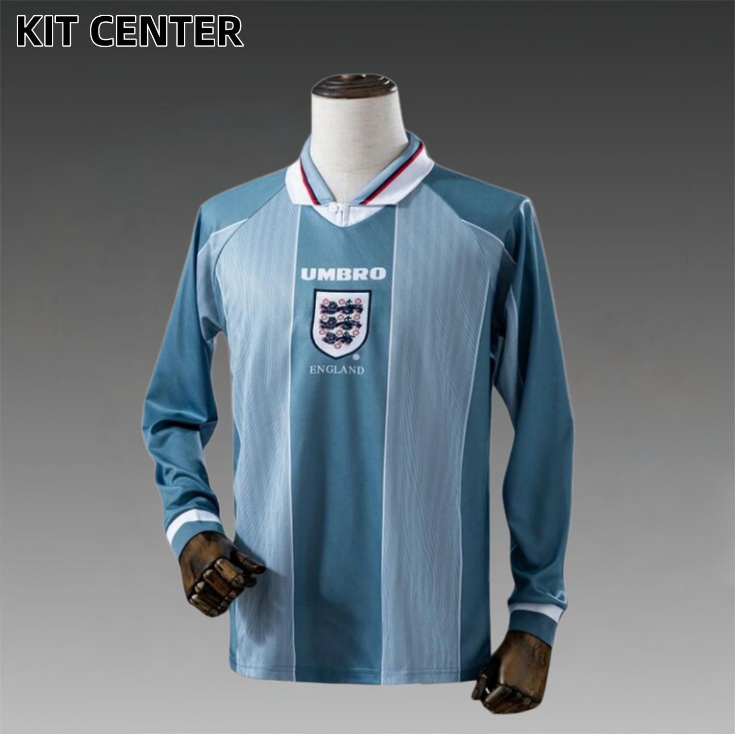 1996  England Away Long Sleeve  Retro Football Soccer jerseys