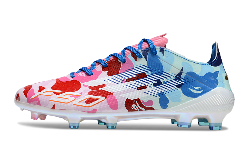 A F50 ELITE FG BAPE.CLEAR PINK/ICEBLUE/FOOTWEAR WHITE LIMITEDEDITION