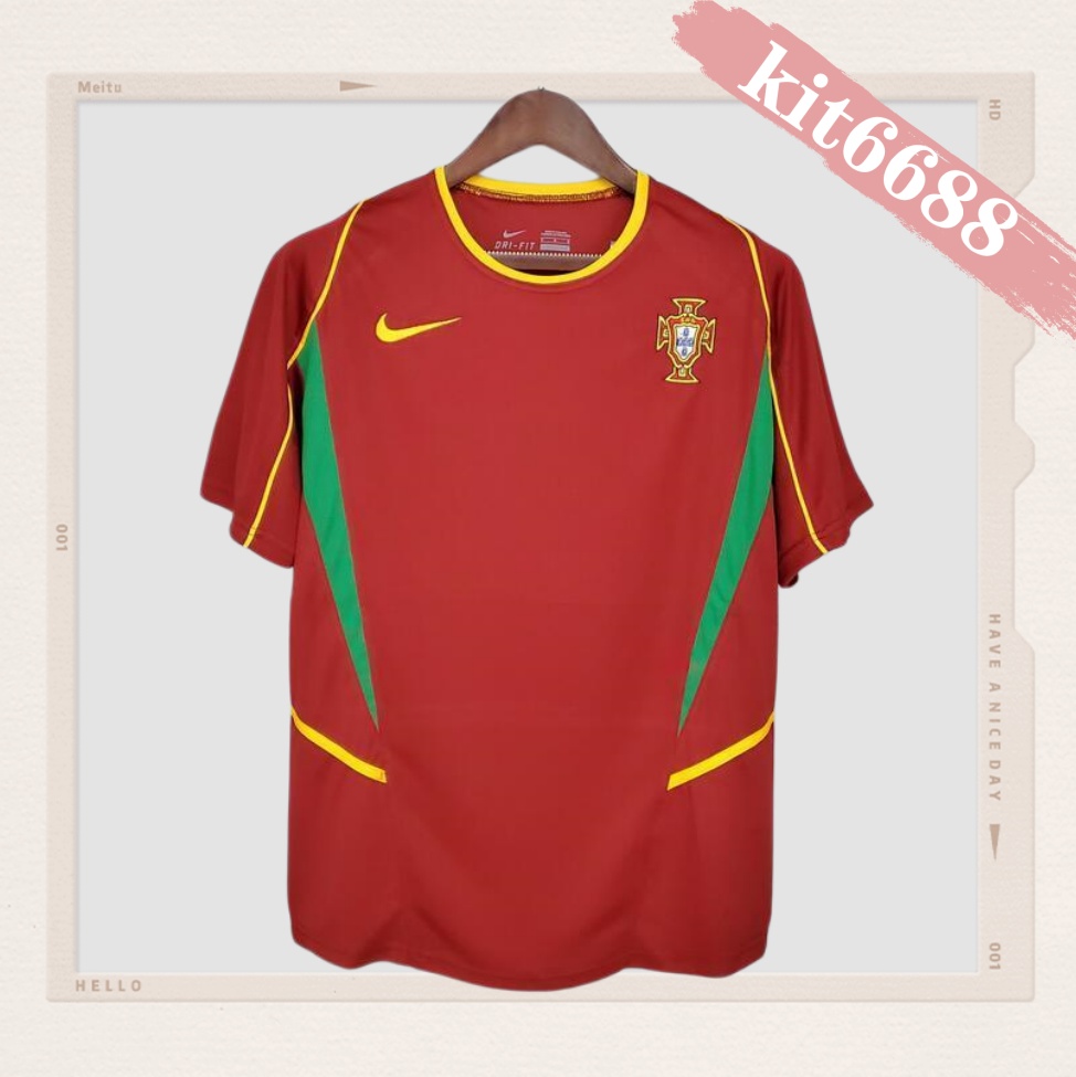 2002 Portugal home  Retro Football Shirt