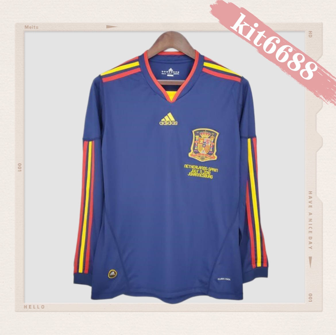 2012 Spain Away long Retro Football Shirt