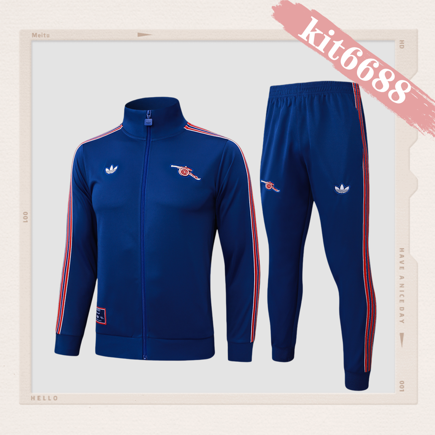 2025/2026 Arsenal Dark blue Adult Full Zip Training Suit (Adult Kit)