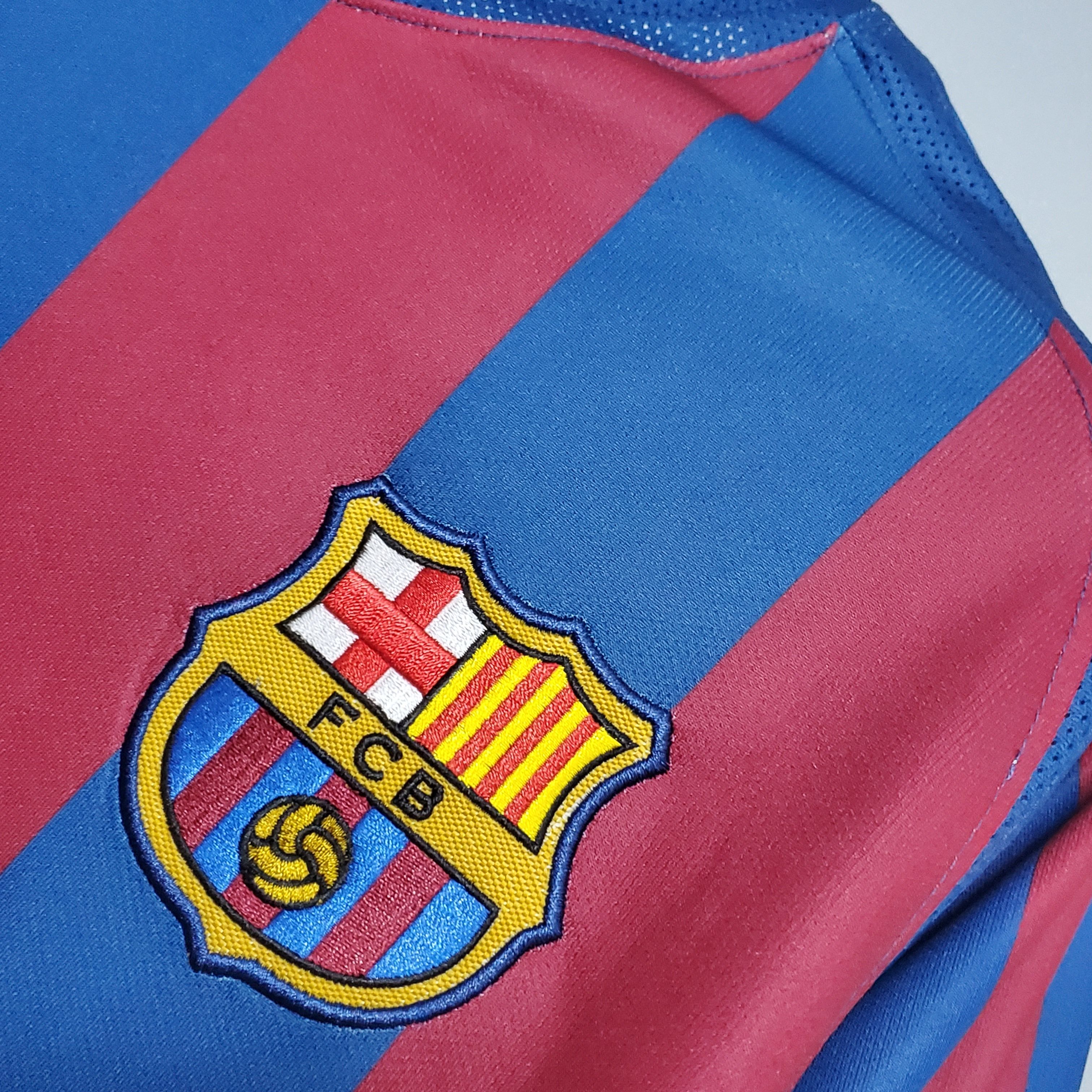 2006 Barcelona Home Retro Jersey Champions League Final