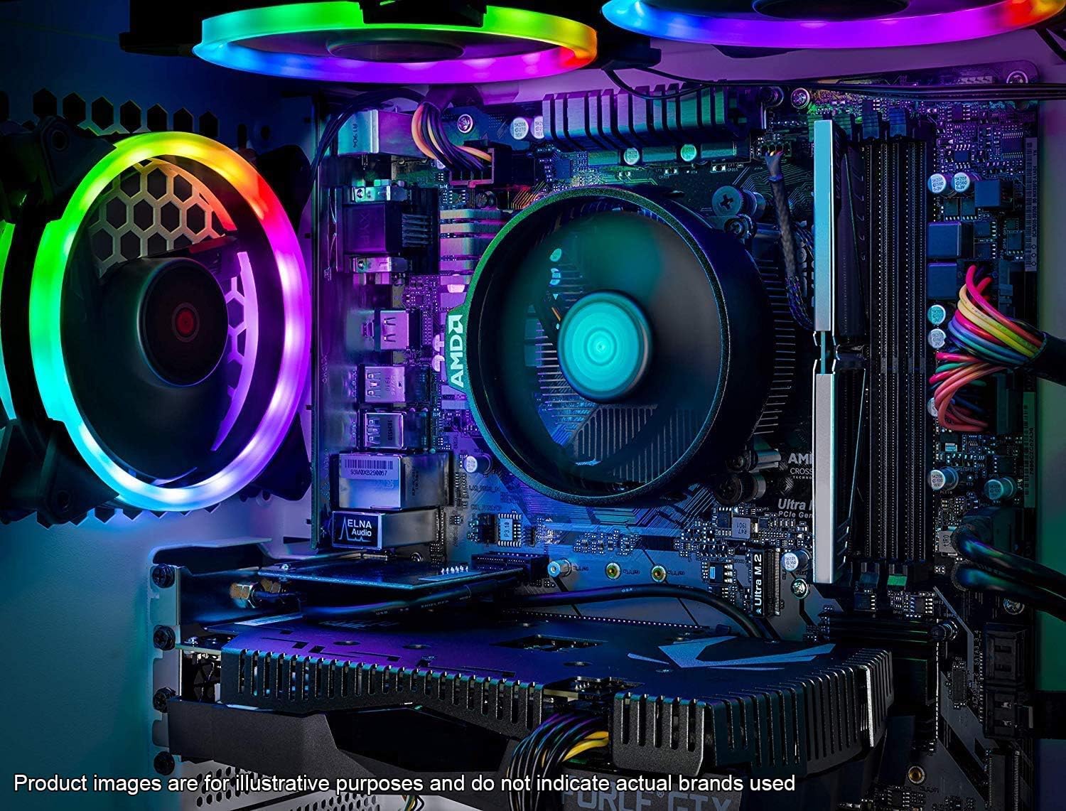 Skytech Archangel Gaming Computer PC Desktop &ndash; Ryzen 5 3600 3.6GHz, GTX 1660 Super 6G, 500GB SSD, 16GB DDR4 3200MHz, RGB Fans, Windows 11 Home 64-bit, 802.11AC Wi-Fi