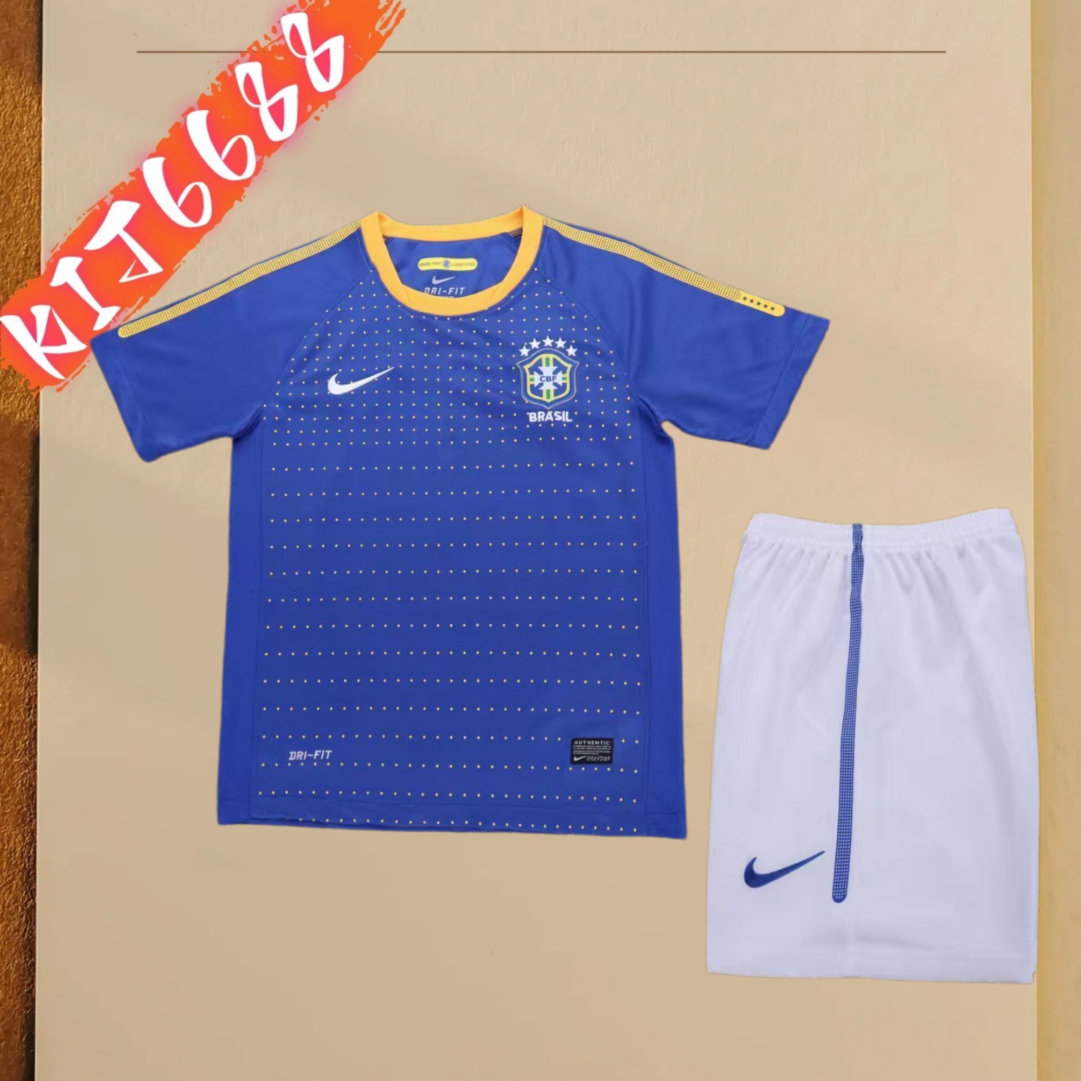 2010 Brazil Away Retro Kids Kit