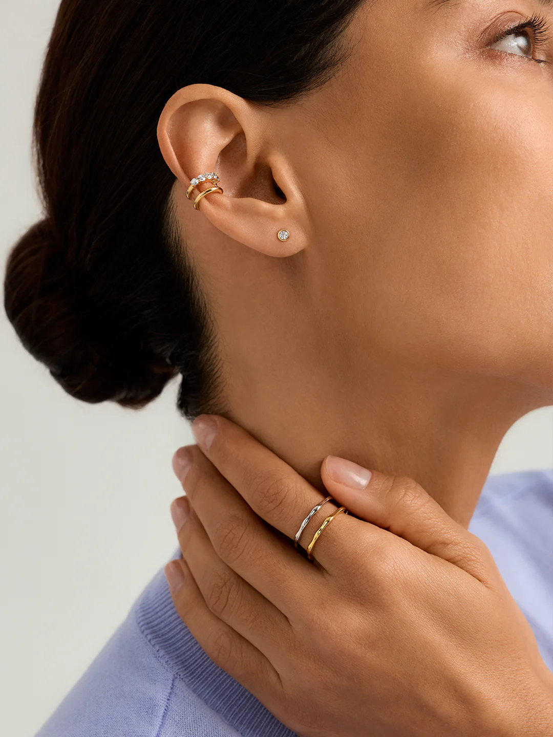 Mixed Ripple Double Ring