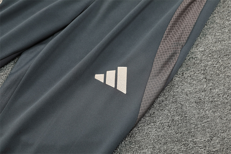 2024/2025 Real Madrid Dark Grey Adult Half Zip Training Kit (Adult Kit)