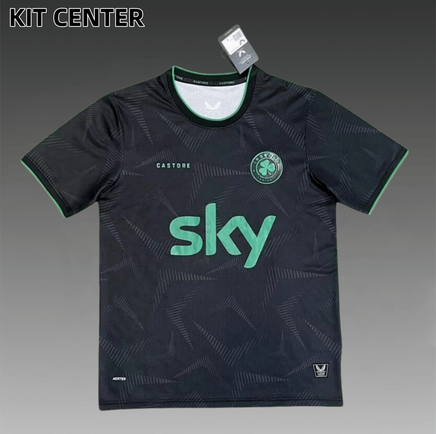 25/26 Ireland Away Football Shirt black Fans version
