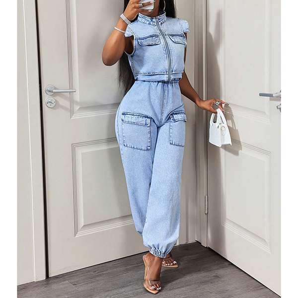 DENIM CARGOJUMPSUIT