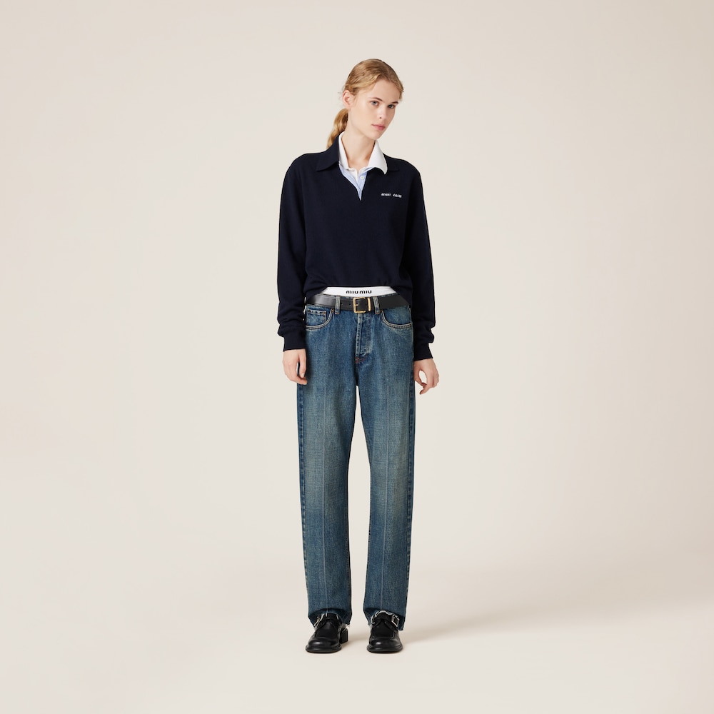 Denim five-pocket jeans