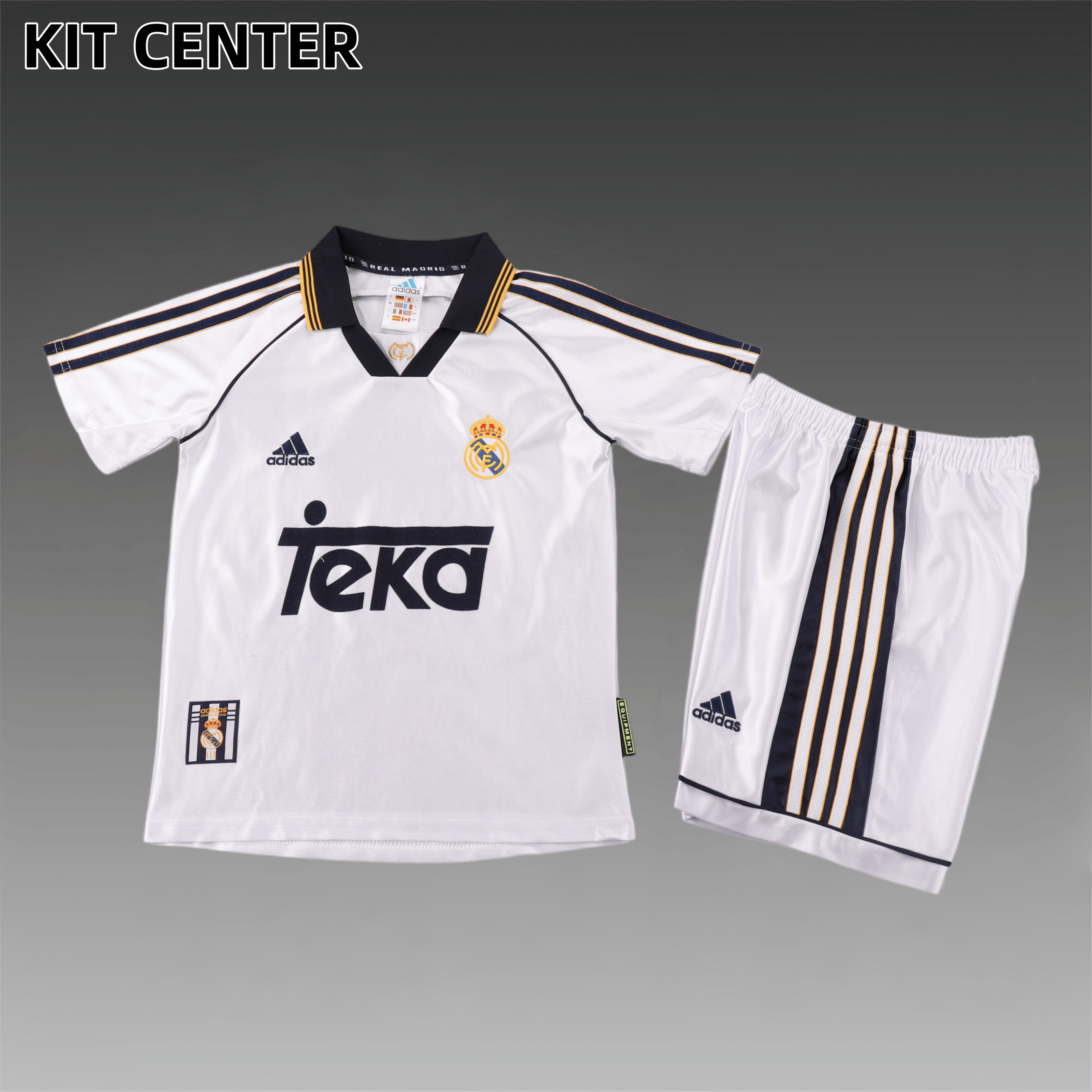 1998/2000 Real Madrid  home Retro Kids Set
