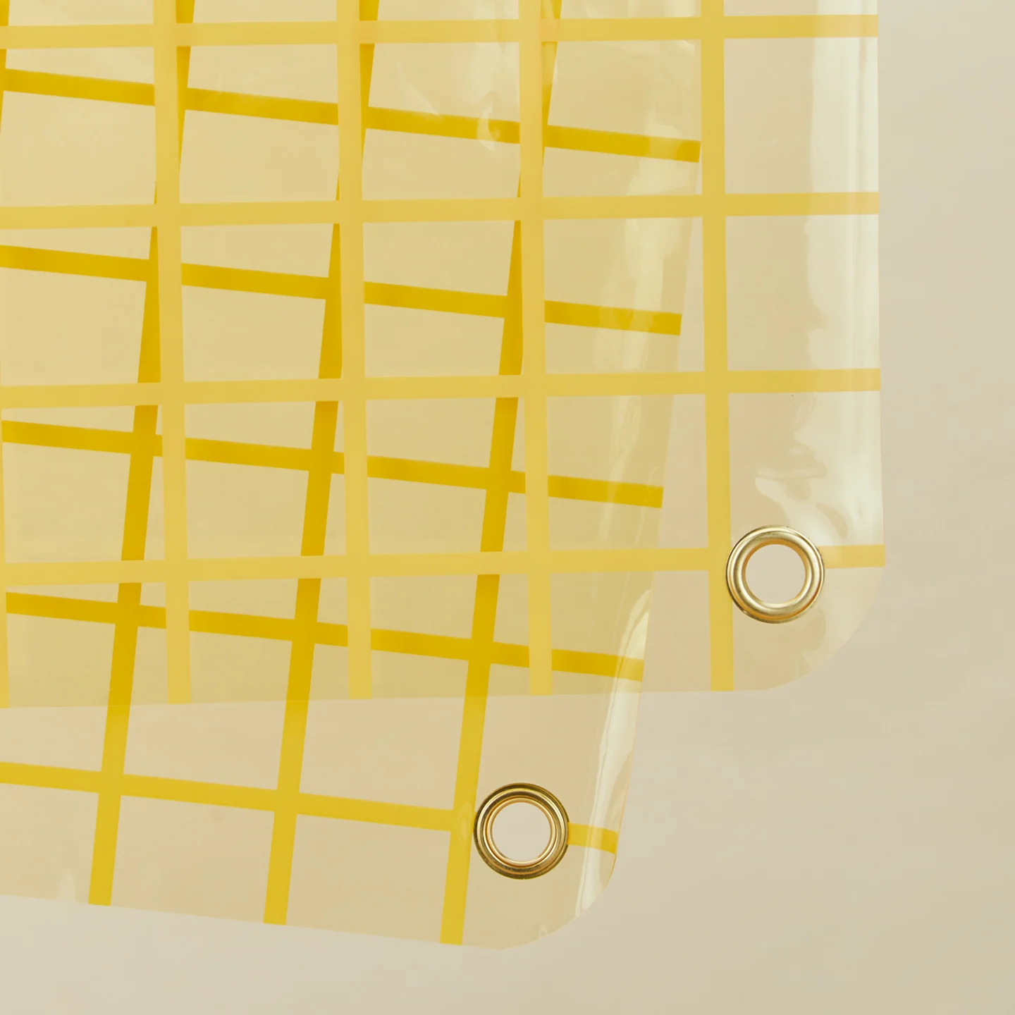 Sun Grid Shower Curtain - Butter