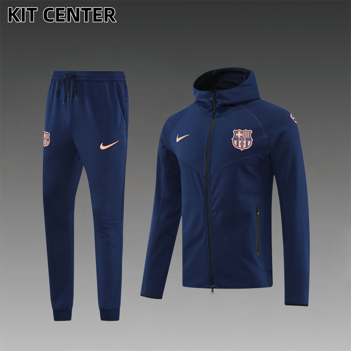 25/26 Barcelona hoodie Full Zipper Training Suit (Adult Set)
