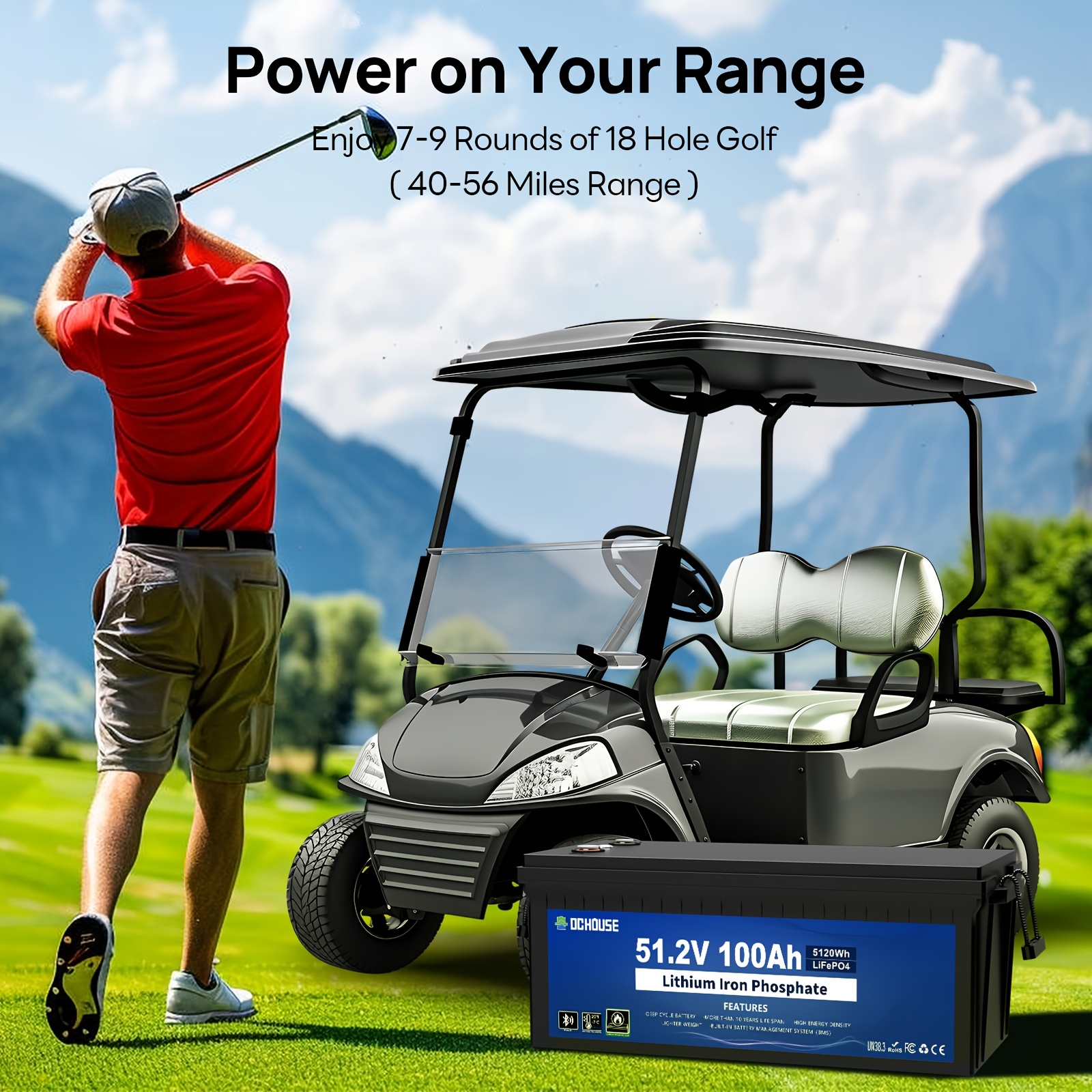 Lithium battery 48V 100AH plastic model + 18A charger