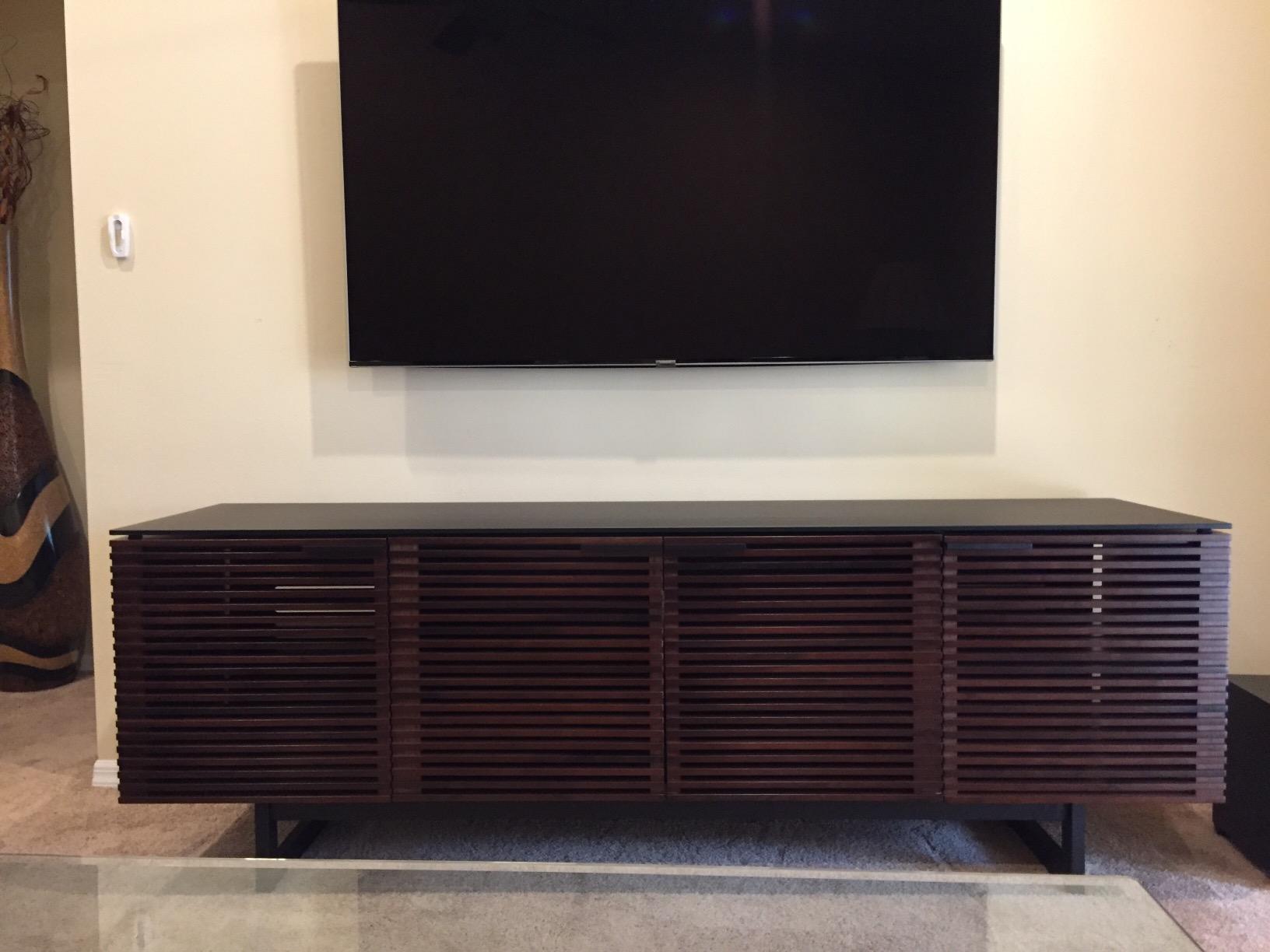 BDI Corridor 8177 Triple-Width Media Console with Drawer, Charcoal