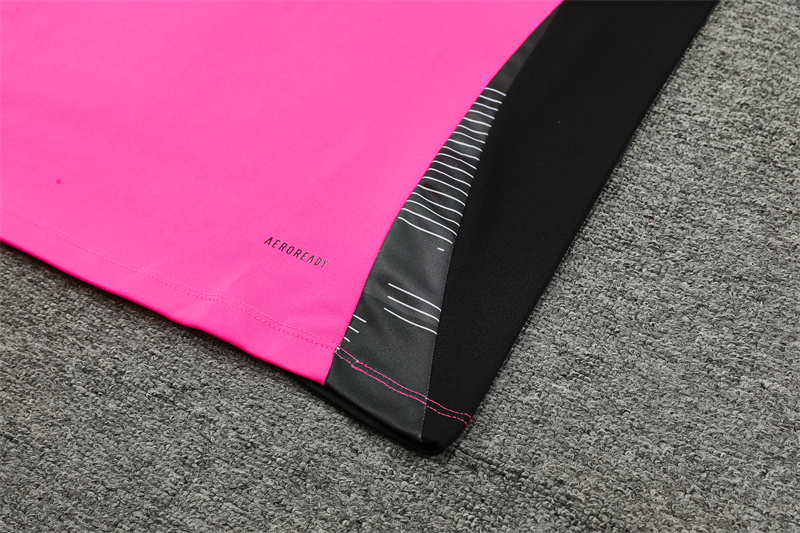 2024/2025 Real Madrid Rose Red Adult Half Zip Training Suit (Adult Kit)