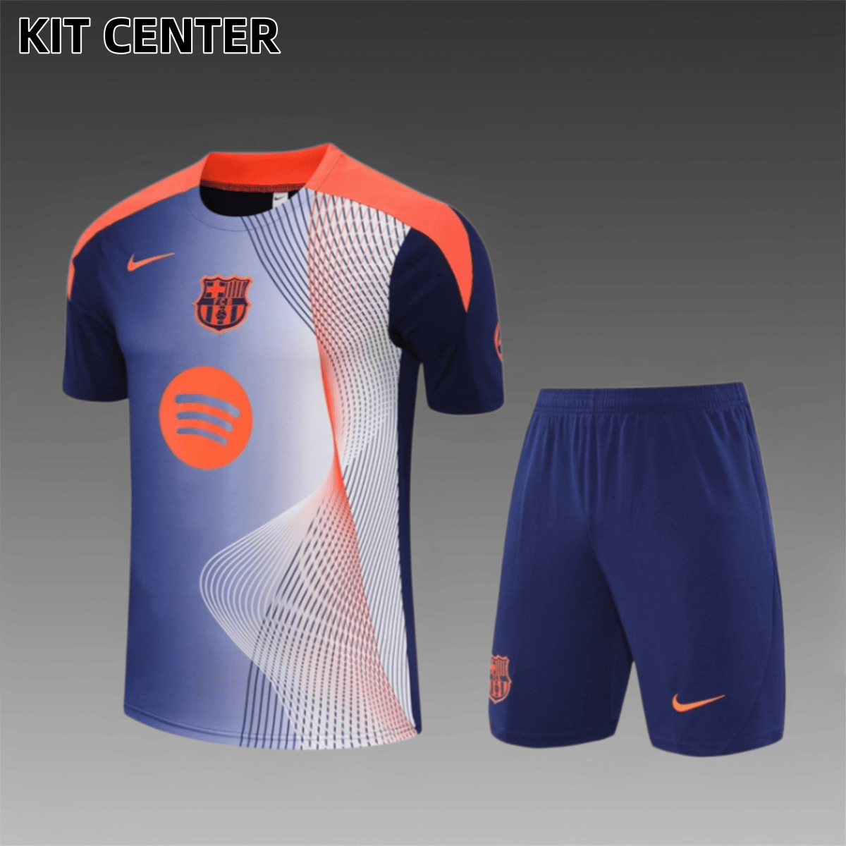 25/26 Barcelona Short sleevedtraining clothes (Adult Kids Kit)