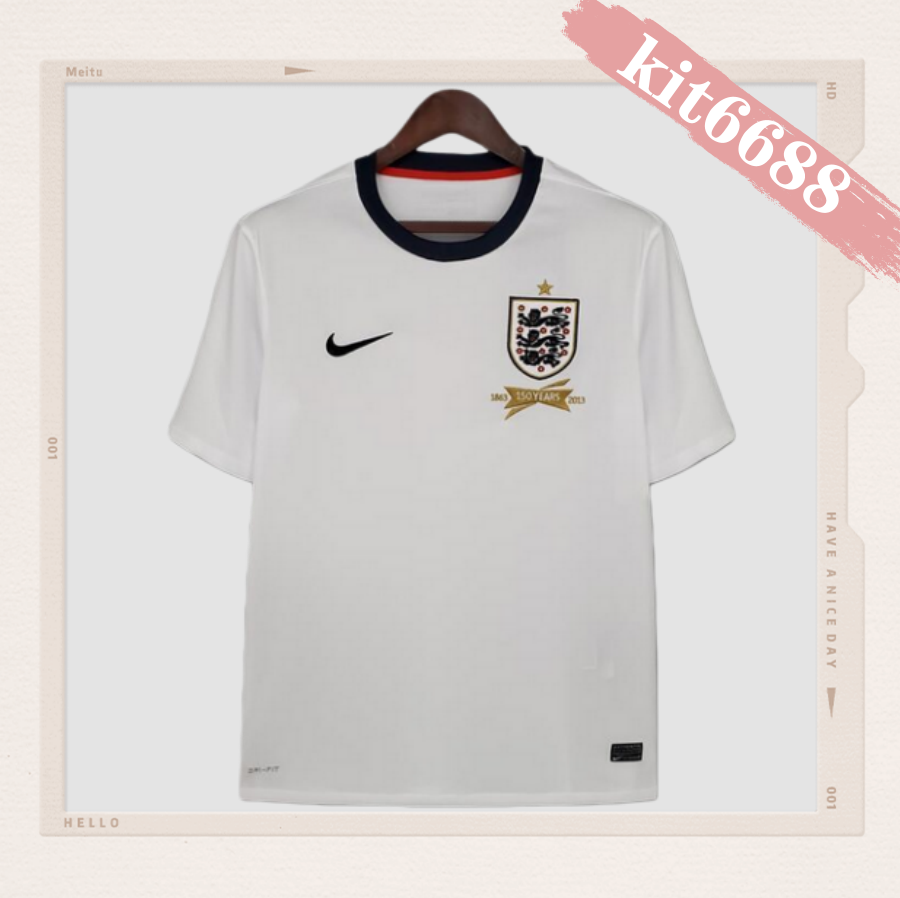 2013 England home  Retro Football Soccer jerseys