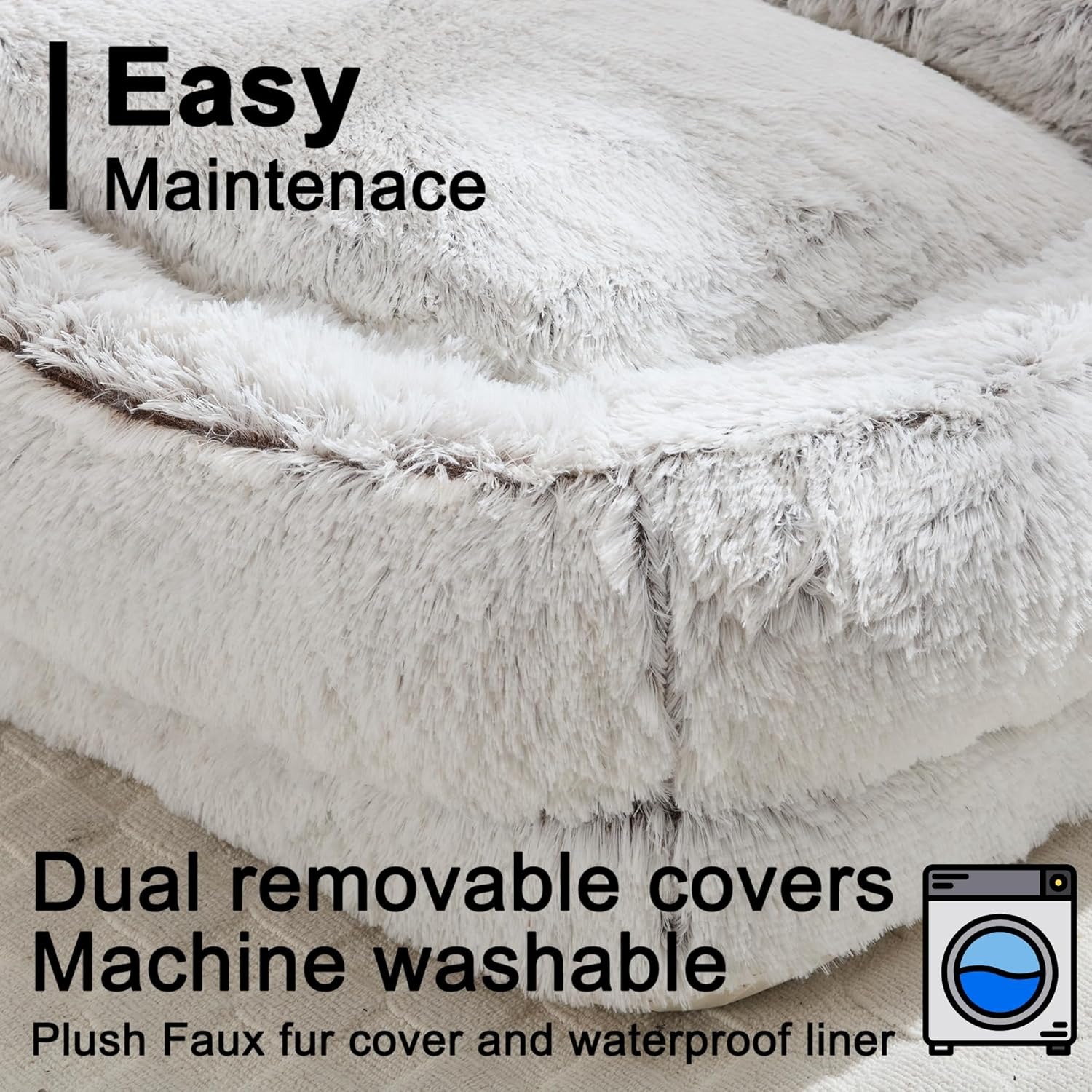 Modern washable sofa bed for both humans and pets, comfortable adult pet bed with 2 pillows, foldable lazy sofa bed, suitable for living rooms, bedrooms, offices, and leisure areas
