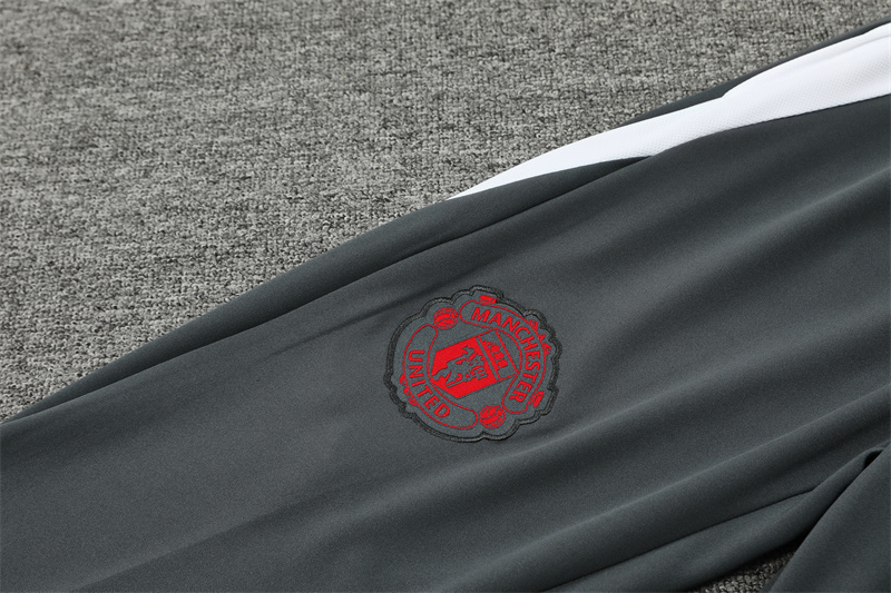 24/25 Manchester United Dark Grey Half Zip Training Kit (Adult Kids Kit)