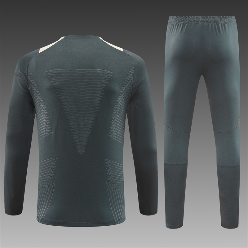24/25 Real Madrid dark gray Half Zip Training Kit (Adult Kids Kit)