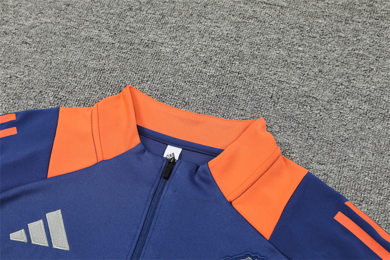 24/25 Manchester United royal blueHalf Zip Training Kit (Adult Kids Kit)