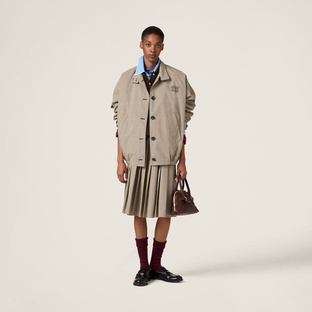 Technical check blouson jacket