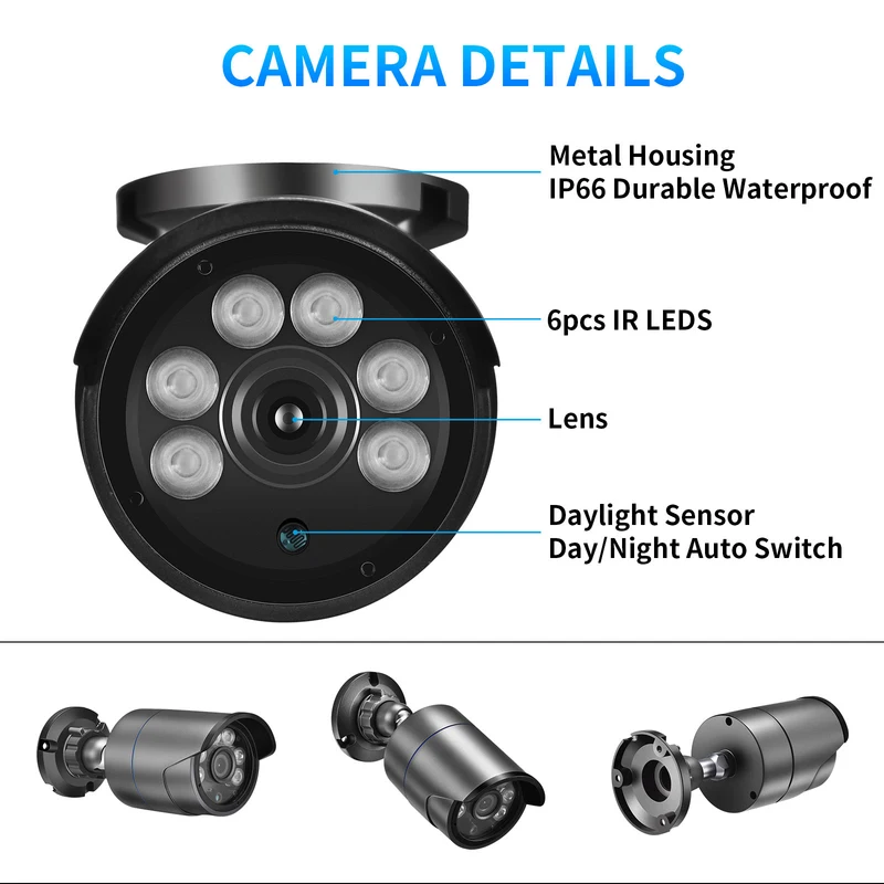 XMEye IMX335 CMOS Sensor 6MP POE Outdoor IP Camera Face Audio Waterproof Infrared Onvif CCTV Video Surveillance Security