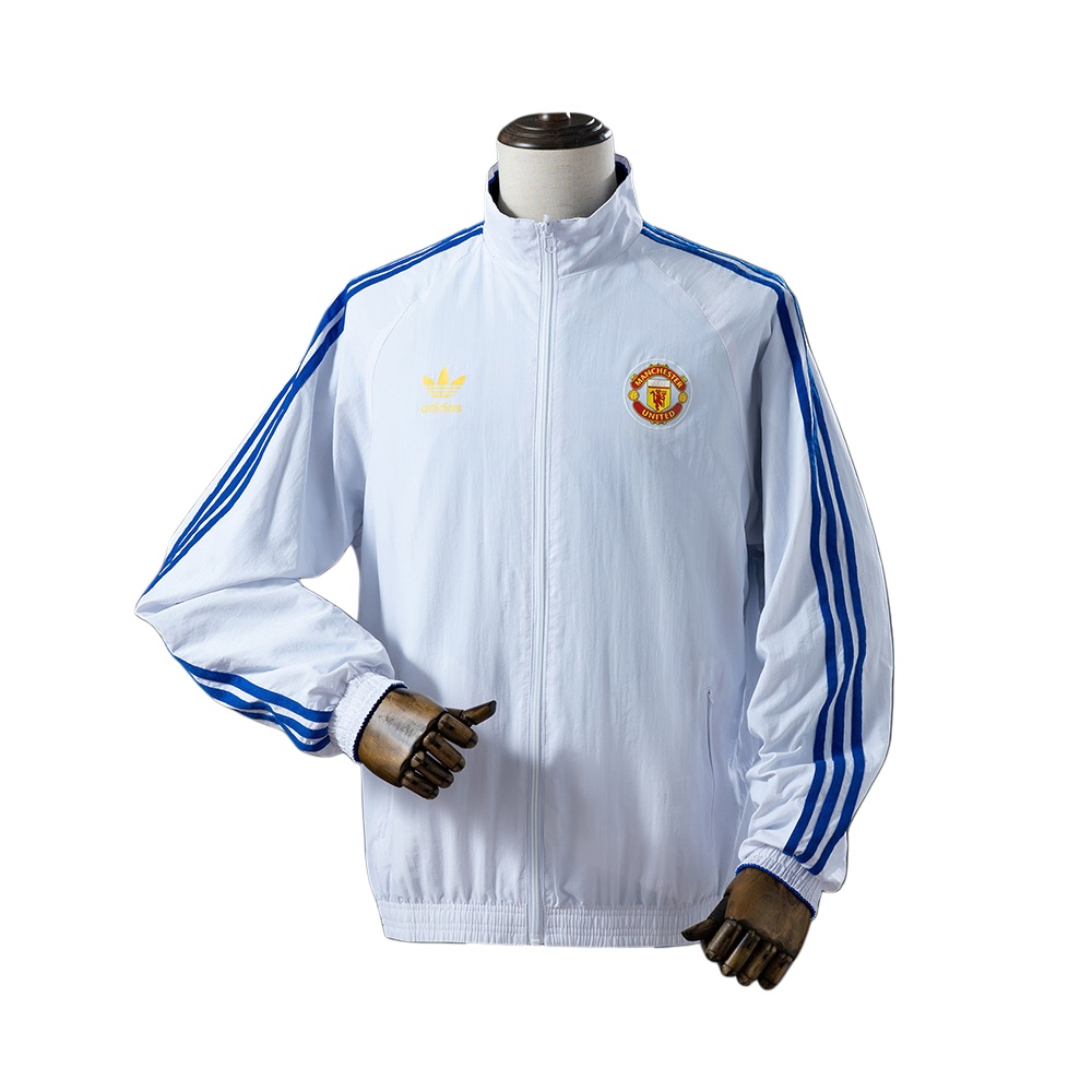 25/26 Manchester United Reversible Jacket Windbreaker - White & Blue