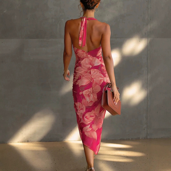 HALTERNEK BODYCON JURK
