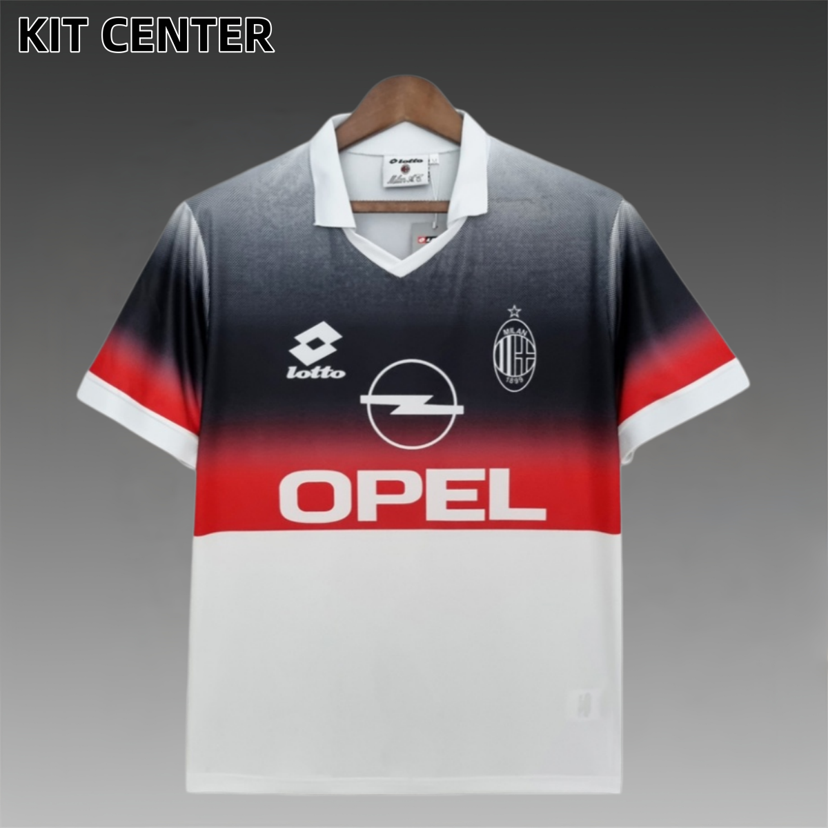 1995/1996 AC Milan Retro Black and White Training Shirt