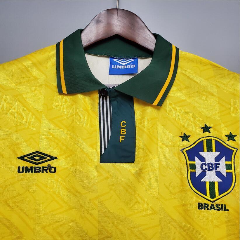 1991/1993 Brazil Home Retro Football Shirt