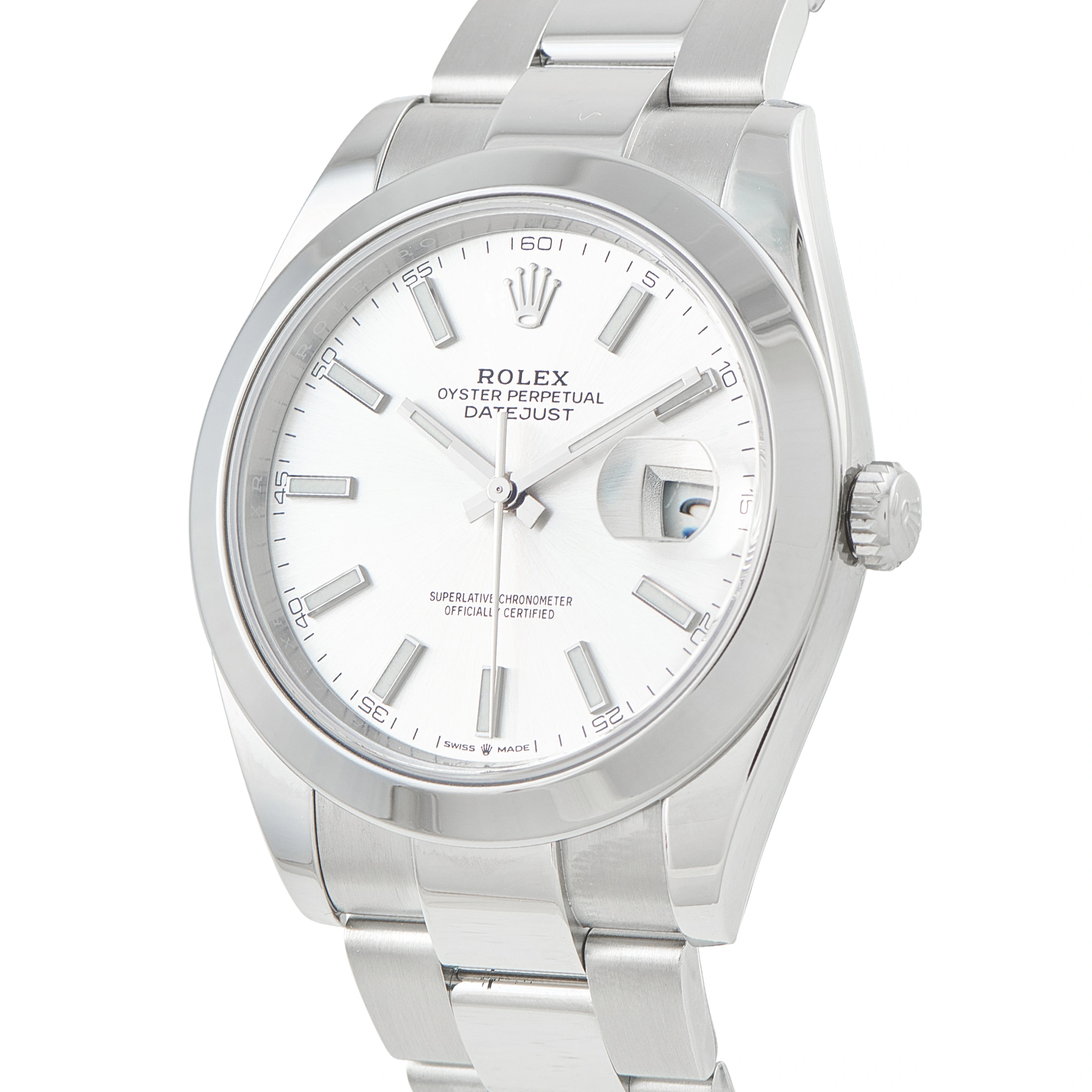 RolexDatejust 41 Silver Dial Oystersteel Watch 126300