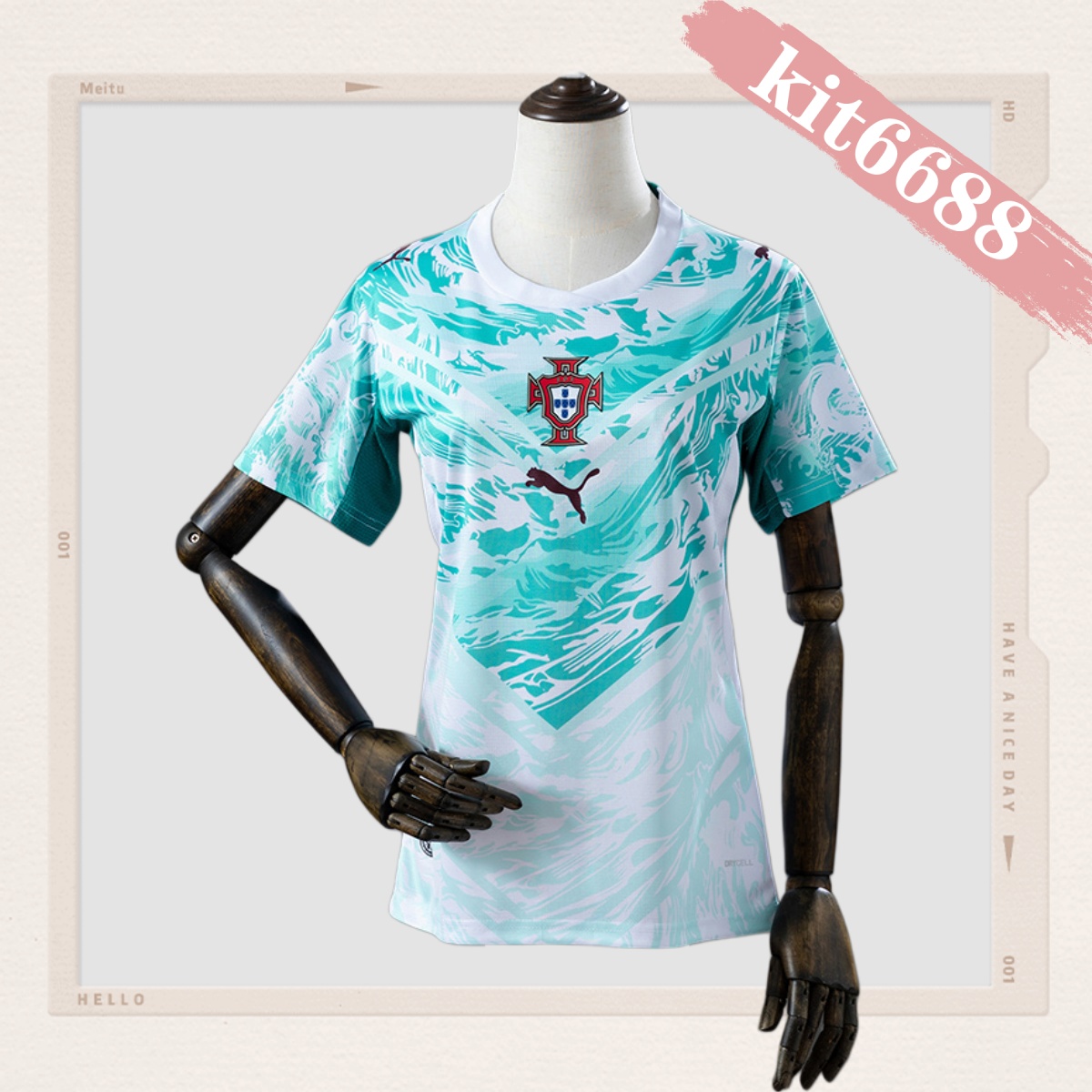 2627 Portugal Away Woman Football Shirt