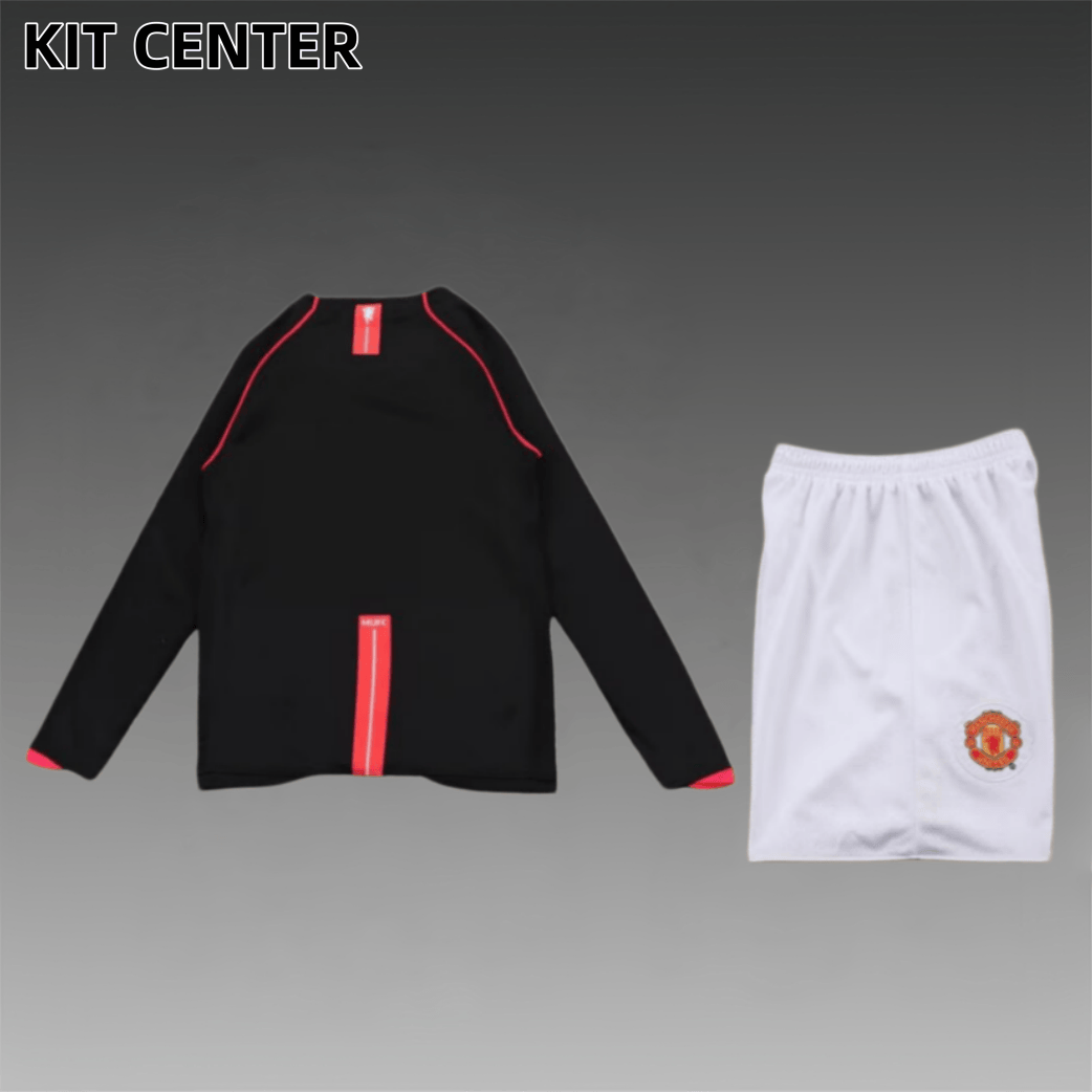 07/08 Manchester United Away long sleeves Retro Football Soccer Kids Kit