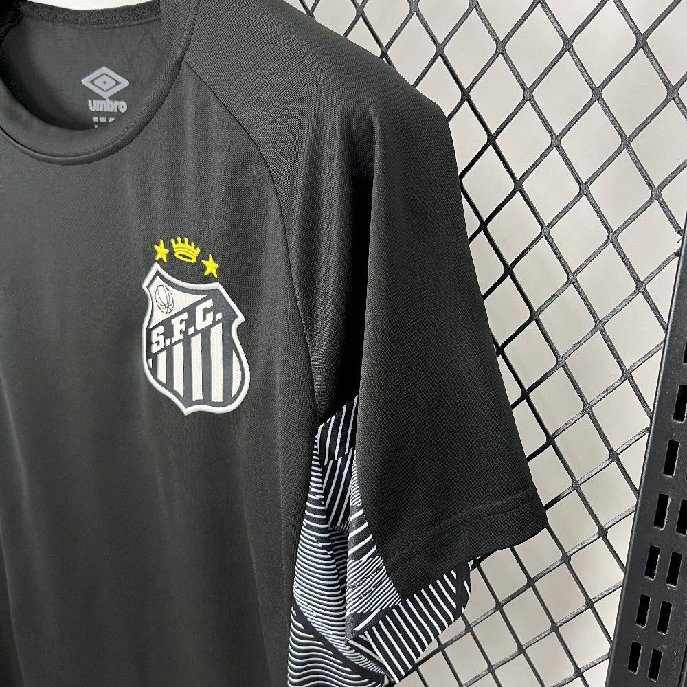 2025/2026 Santos Black Goalkeeper Football Shirt (Fan Edition)
