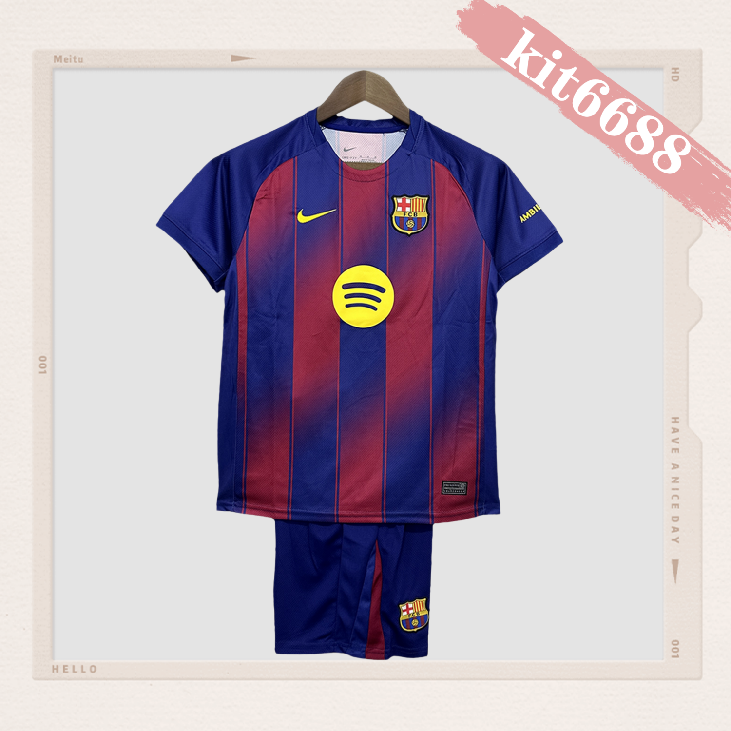 2025/2026 Barcelona Home Kids Kit （Kids Kit socks）