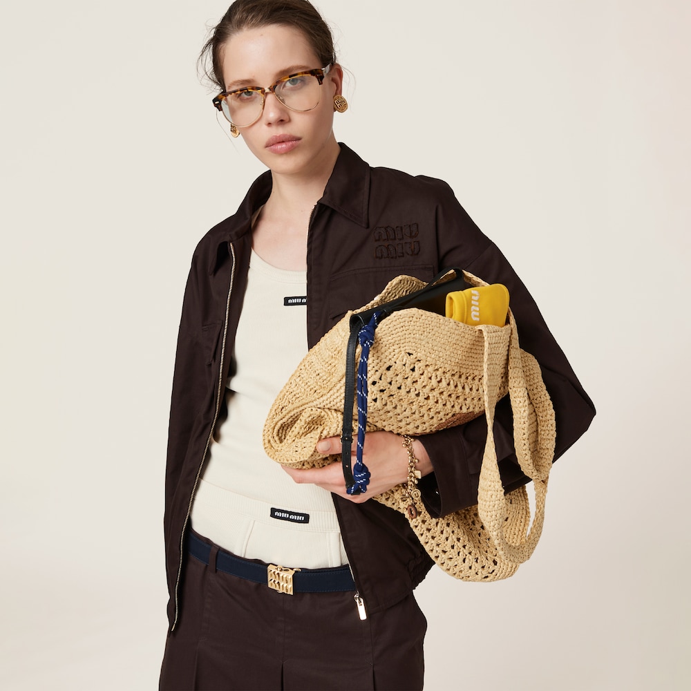 Washed gabardine blouson jacket