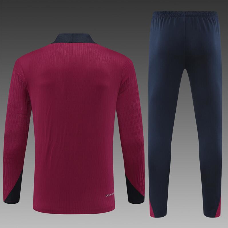 2025/2026 England burgundy Half Zip Training Kit - (Adult Kids Kit)