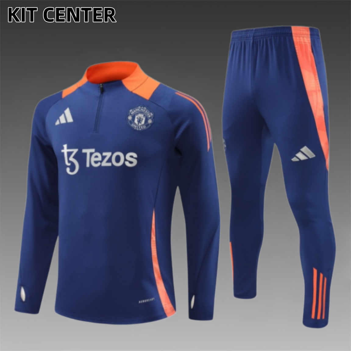24/25 Manchester United royal blueHalf Zip Training Kit (Adult Kids Kit)