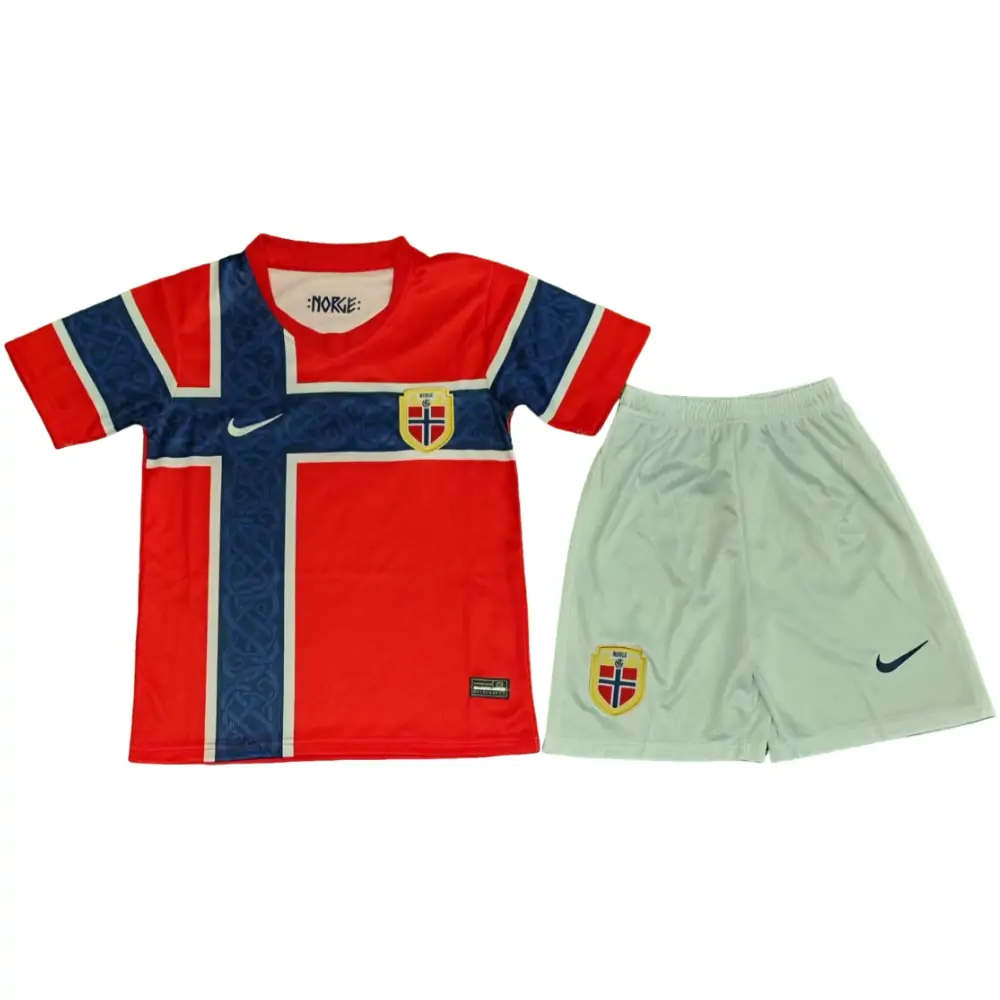 2026 World Cup Norway Home Jersey Children's Set - Fans Edition