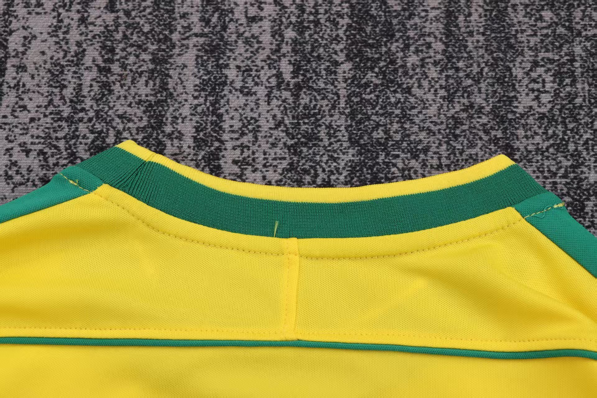 1998 Brazil home Retro long sleeves Kids Kit