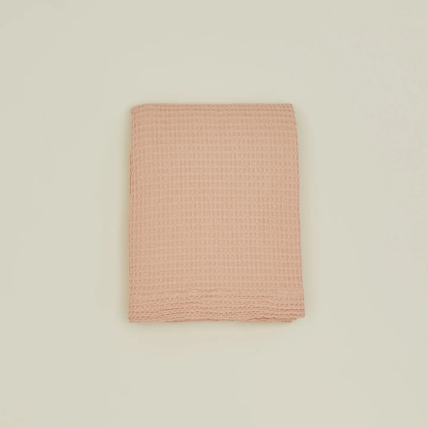 Simple Waffle Shower Curtain - Blush