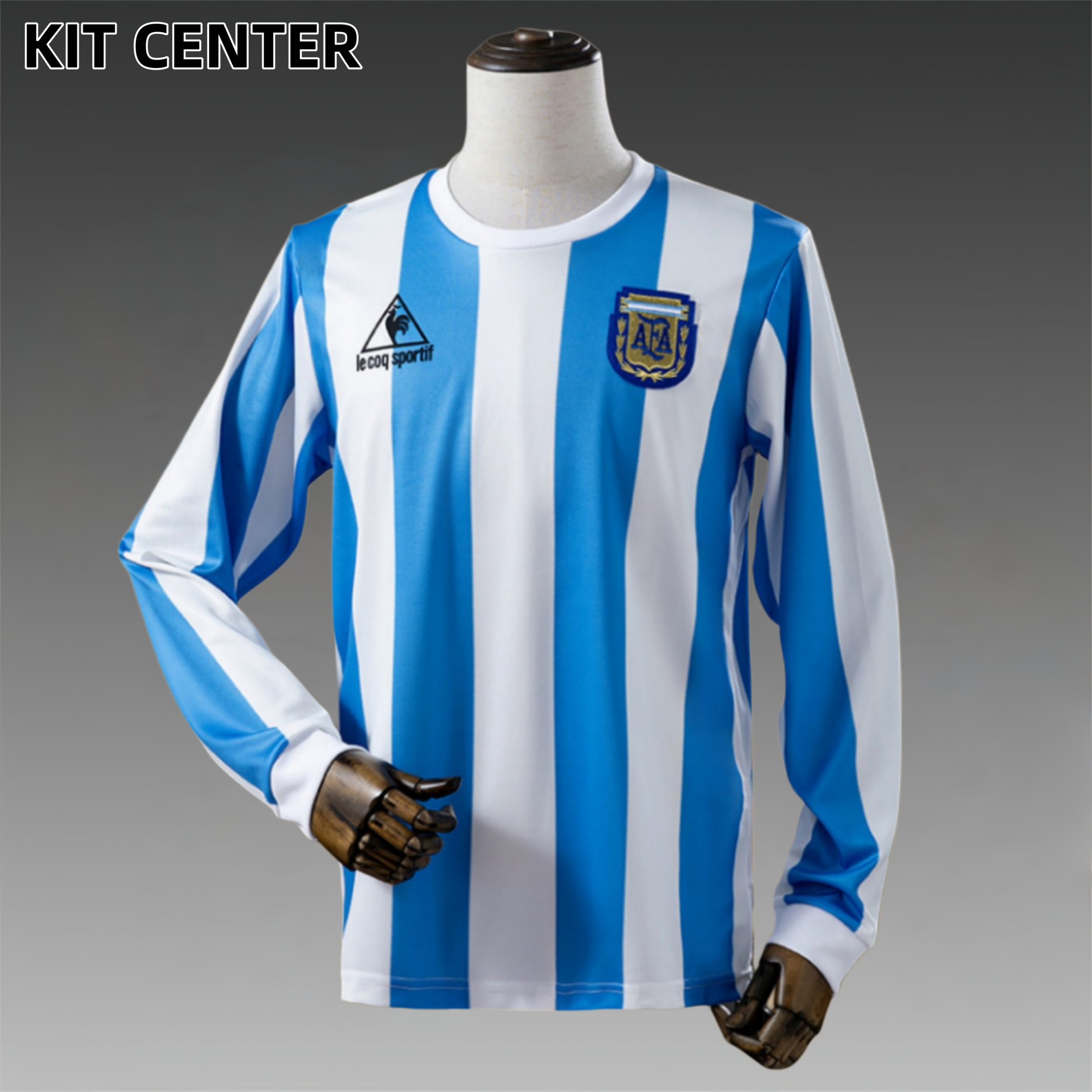 1986 Argentina Home Long Sleeve Retro Football Shirt (Fan Edition)