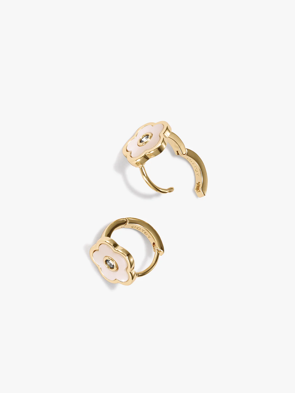 Mother of Pearl Flower Huggies